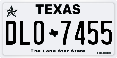 TX license plate DLO7455