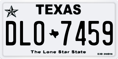 TX license plate DLO7459