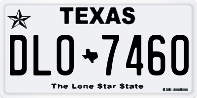 TX license plate DLO7460