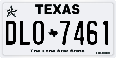 TX license plate DLO7461