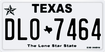 TX license plate DLO7464