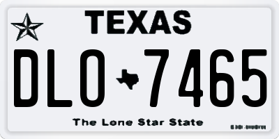 TX license plate DLO7465