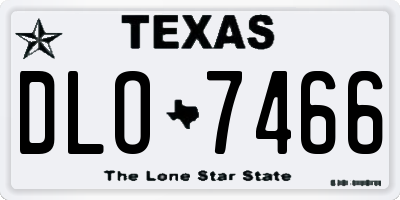 TX license plate DLO7466