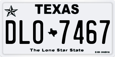 TX license plate DLO7467