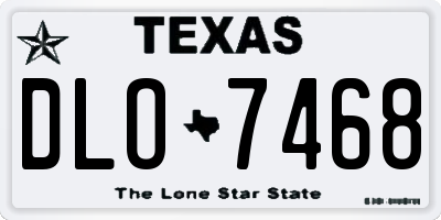 TX license plate DLO7468