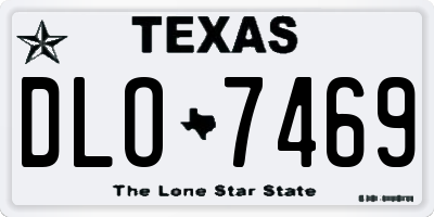 TX license plate DLO7469
