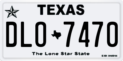 TX license plate DLO7470