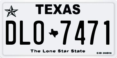 TX license plate DLO7471