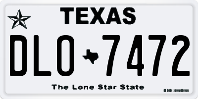 TX license plate DLO7472