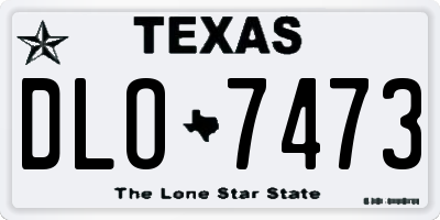 TX license plate DLO7473