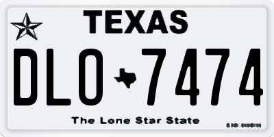 TX license plate DLO7474