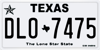 TX license plate DLO7475
