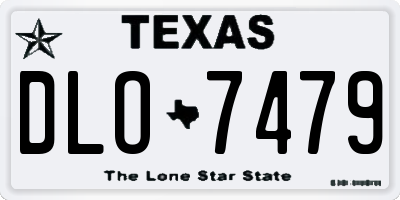 TX license plate DLO7479