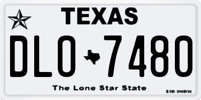 TX license plate DLO7480