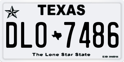 TX license plate DLO7486