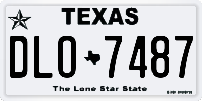 TX license plate DLO7487