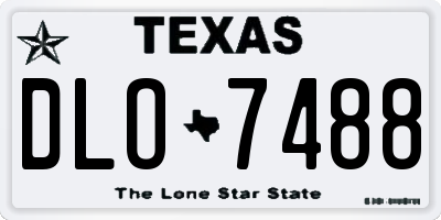 TX license plate DLO7488