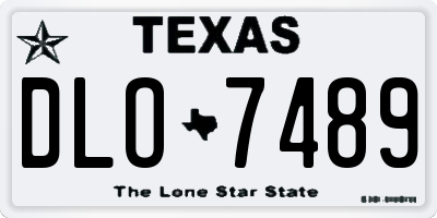 TX license plate DLO7489