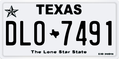 TX license plate DLO7491