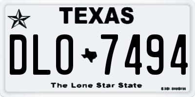 TX license plate DLO7494