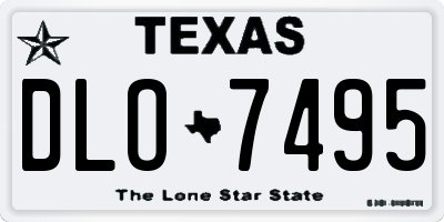 TX license plate DLO7495