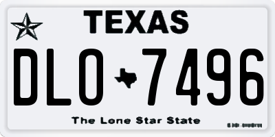 TX license plate DLO7496