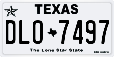 TX license plate DLO7497