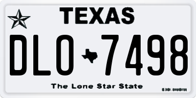 TX license plate DLO7498