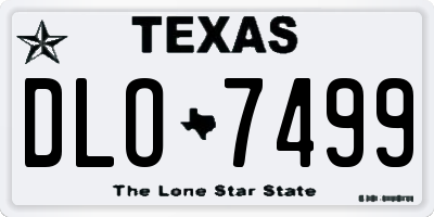 TX license plate DLO7499