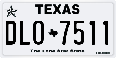TX license plate DLO7511
