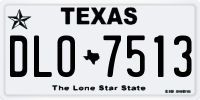 TX license plate DLO7513
