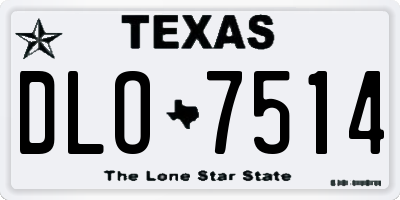 TX license plate DLO7514