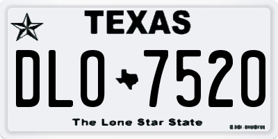 TX license plate DLO7520