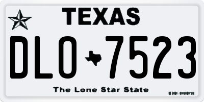 TX license plate DLO7523