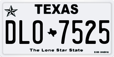 TX license plate DLO7525