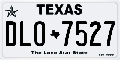 TX license plate DLO7527