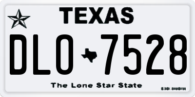 TX license plate DLO7528