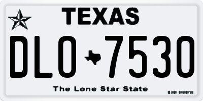 TX license plate DLO7530