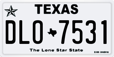 TX license plate DLO7531