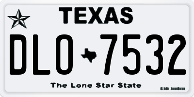TX license plate DLO7532