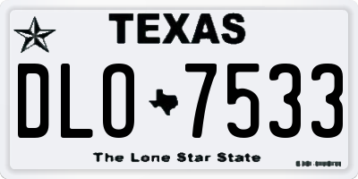 TX license plate DLO7533