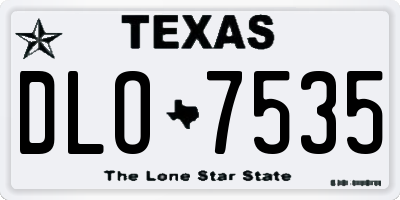 TX license plate DLO7535