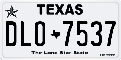 TX license plate DLO7537