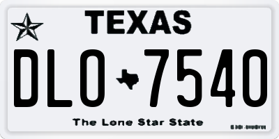 TX license plate DLO7540