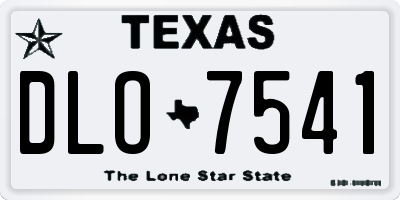 TX license plate DLO7541