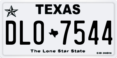 TX license plate DLO7544