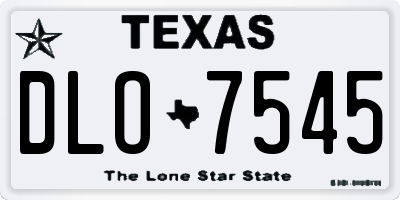 TX license plate DLO7545