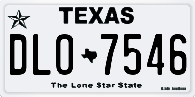 TX license plate DLO7546