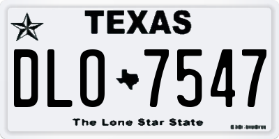 TX license plate DLO7547