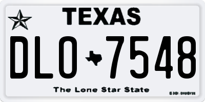 TX license plate DLO7548